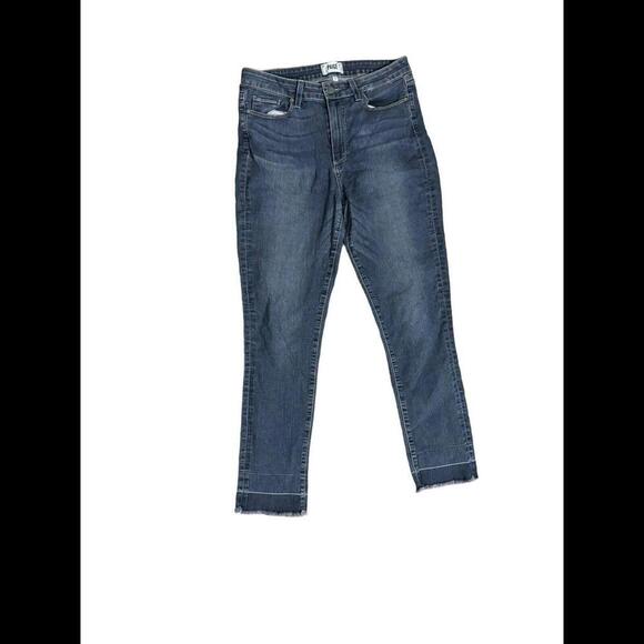 Anthropologie Jeans Paige Hoxton Skinny Ankle Peg Hi-Rise Stretch Denim 31  (90) - Picture 1 of 4